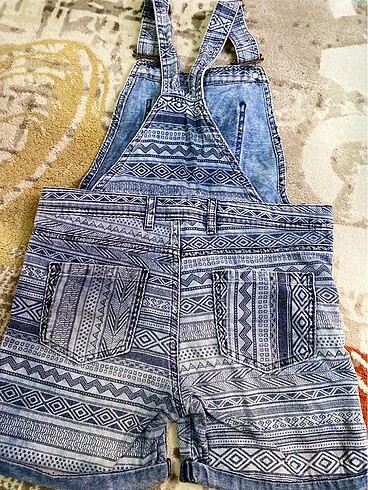 9 Yaş Beden mavi Renk Koton kids Salopet Jean şort