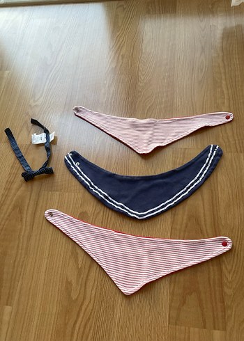  Beden Çok Renkli Bebek Önlüğü ve papyon Seti