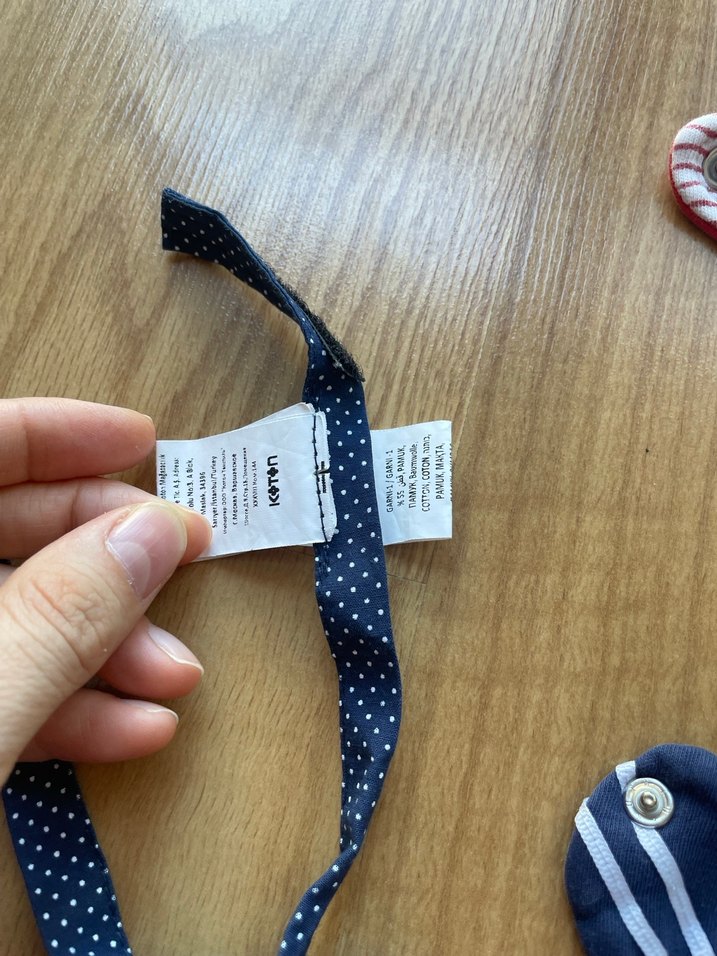 Çok Renkli Bebek Önlüğü ve papyon Seti - Görsel 5