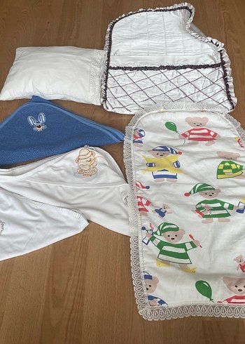 Nakış Detaylı Beyaz Bebek Uyku Seti 7 parça - Görsel 6