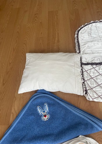 Nakış Detaylı Beyaz Bebek Uyku Seti 7 parça - Görsel 7