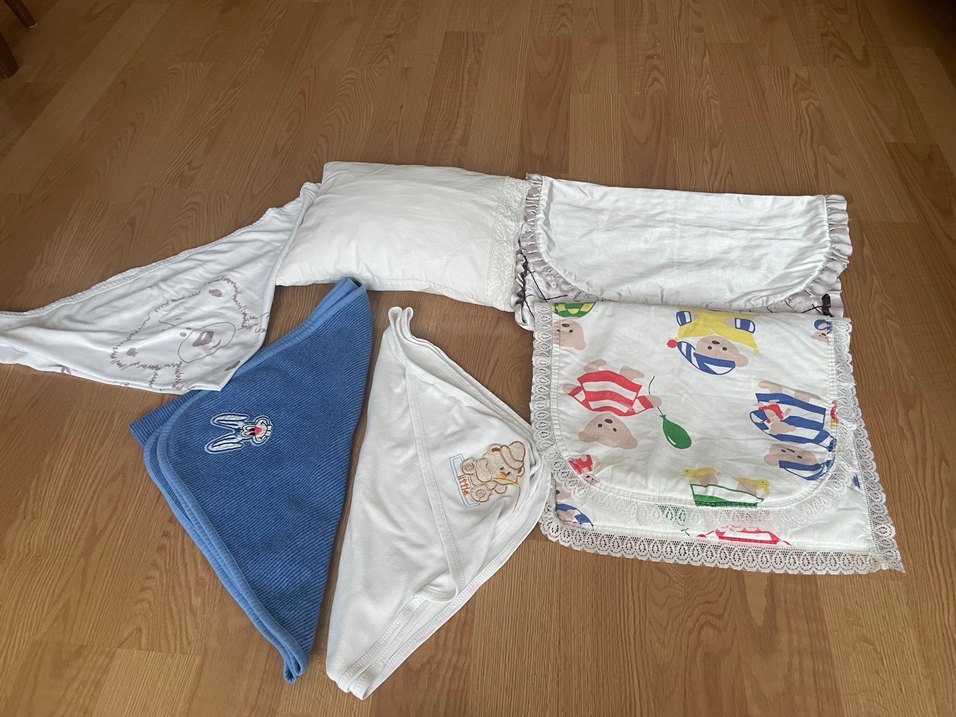 Nakış Detaylı Beyaz Bebek Uyku Seti 7 parça - Görsel 2