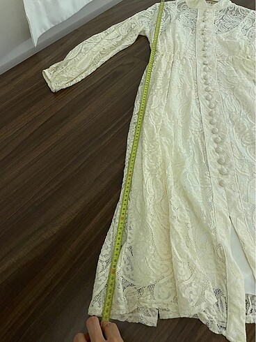 Krem rengi Tül elbise 38 beden - Görsel 6