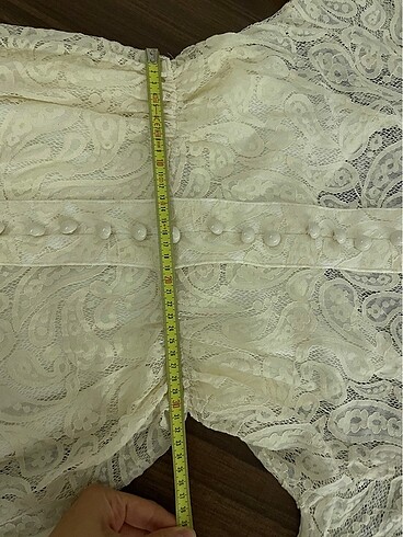 Krem rengi Tül elbise 38 beden - Görsel 5