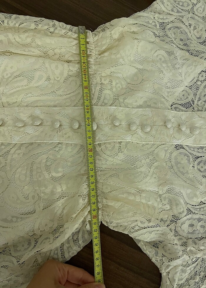 Krem rengi Tül elbise 38 beden - Görsel 5