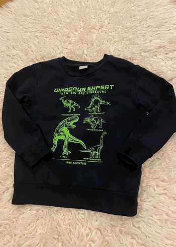 Erkek Çocuk koyu lacivert Baskılı Sweatshirt - Görsel 3