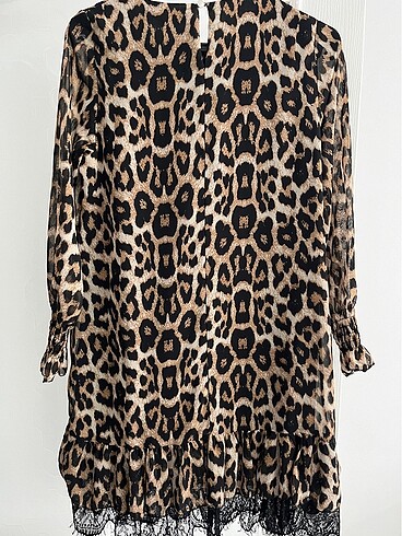 Diğer leopar mini boy elbise