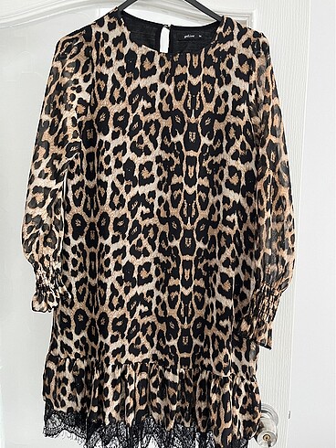 s Beden leopar mini boy elbise