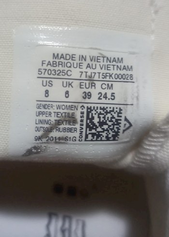 Orijinal Converse All Star Kadın Spor Ayakkabı - Görsel 7