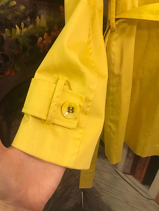 38 Beden sarı Renk Harika Trençkot 