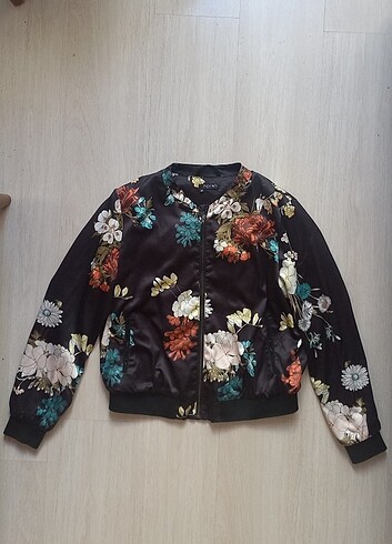 Çiçekli Bomber Ceket 