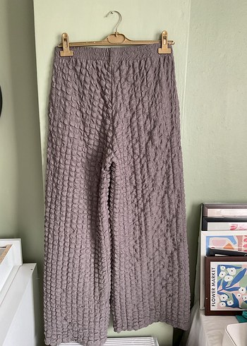 Pilili Geniş Paça Pantolon - Görsel 3