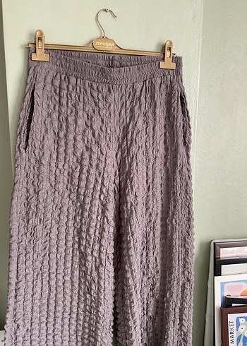 Pilili Geniş Paça Pantolon - Görsel 2