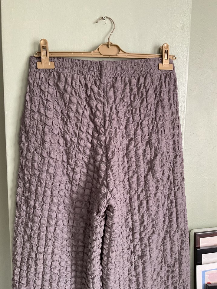 Pilili Geniş Paça Pantolon - Görsel 4