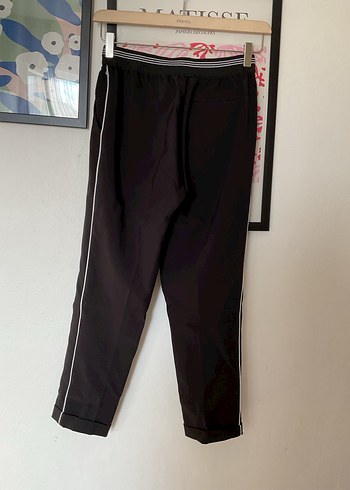 Kadın Siyah Midi Kumaş Pantolon - Görsel 2