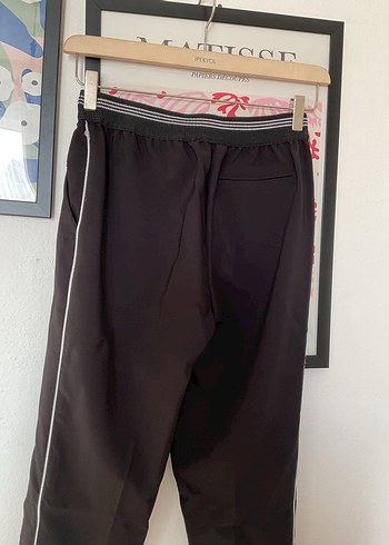 Kadın Siyah Midi Kumaş Pantolon - Görsel 3