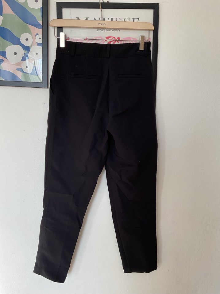 Kadın Siyah Kumaş Pantolon - Görsel 3