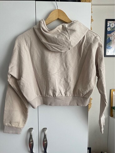 m Beden camel Renk Crop Sweat