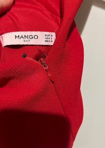 s Beden Kırmızı Mini çarpraz Yakalı Elbise mango marka