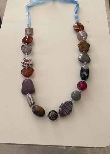 Bohem Turkuaz Boncuklu Uzun Kolye - Görsel 9