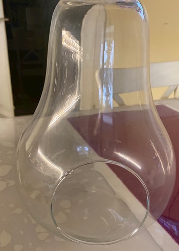 Bordo Şeffaf Cam Vazo - Görsel 2