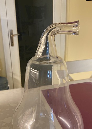 Bordo Şeffaf Cam Vazo - Görsel 3