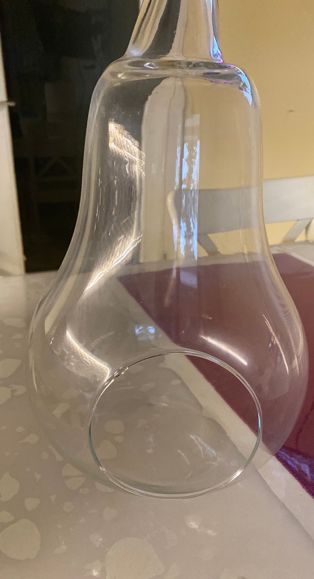 Bordo Şeffaf Cam Vazo - Görsel 2