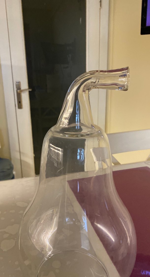 Bordo Şeffaf Cam Vazo - Görsel 3