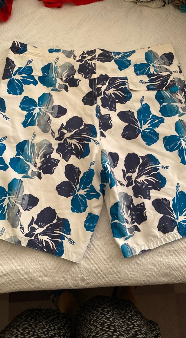 Mavi Çiçek Desenli Erkek Bohem Midi Mayo - Görsel 4