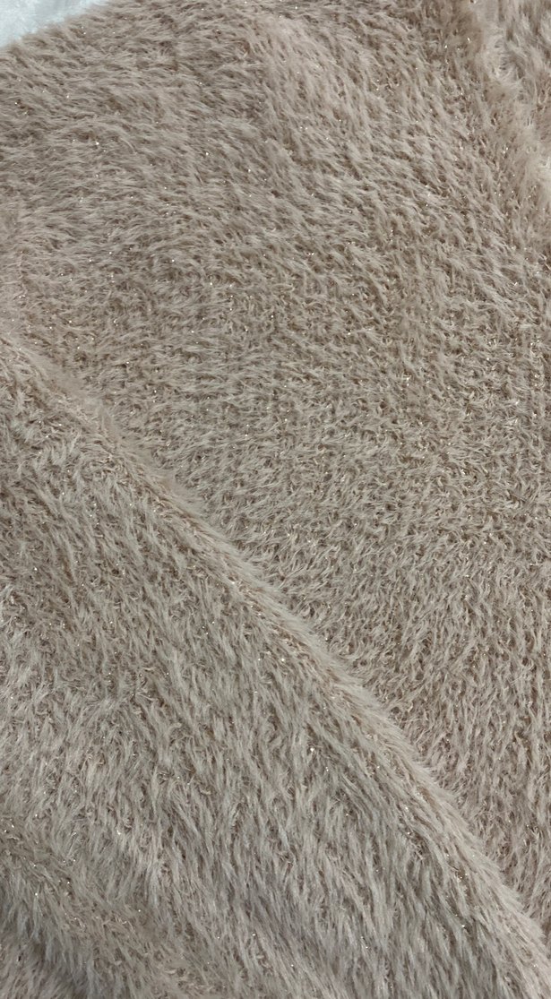 Bej V Yakalı Uzun Kollu Triko Kazak - Görsel 2