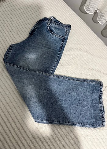 Zara Mavi Yikamali Rahat Denim Jean