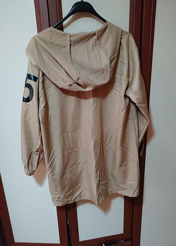 Kadın Camel Midi Kapüşonlu Yağmurluk - Görsel 7