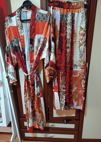 m Beden çeşitli Renk Uzun, Bohem Tarzda Çok Renkli Kimono takım