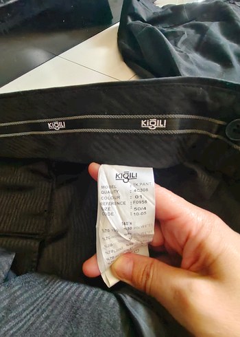 46 Beden Erkek Siyah Düz Ofis Pantolonu