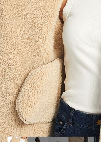 Kürk Detaylı Kahverengi Deri Ceket - Görsel 8