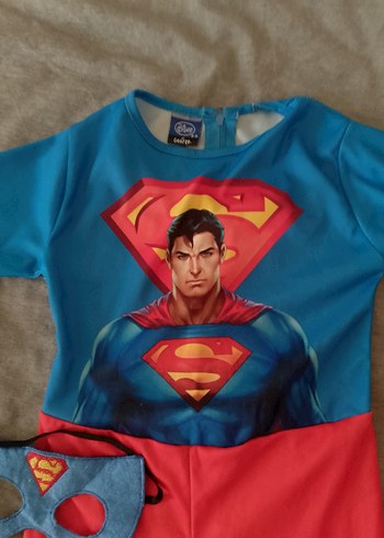 Mavi Kırmızı Süper Kahraman Kostümü Çocuklar İçin - Görsel 2