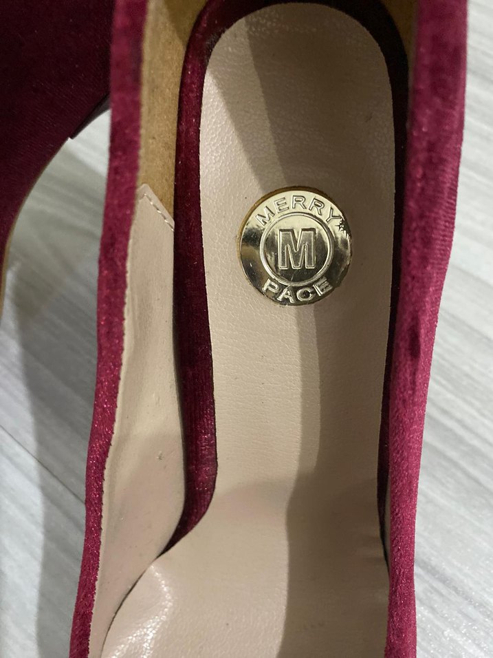 Bordo Süet Stiletto Topuklu Kadın Ayakkabı - Görsel 4