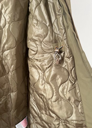 Kadın Haki Midi Parka Mont - Görsel 7