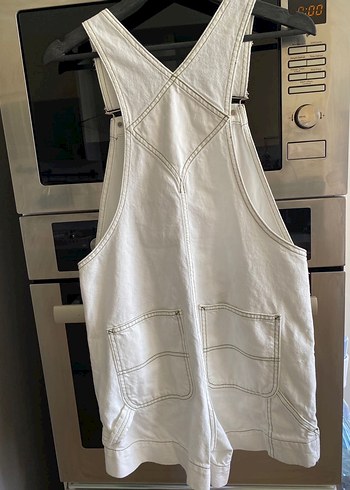 Beyaz Topshop Midi Askılı Şort Tulum - Görsel 2