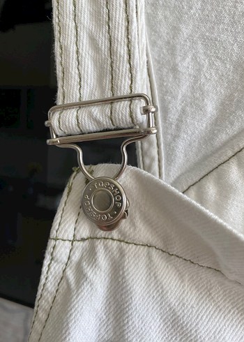 Beyaz Topshop Midi Askılı Şort Tulum - Görsel 3