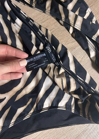 Kahverengi Zebra Desenli Kemerli Mayo - Görsel 7