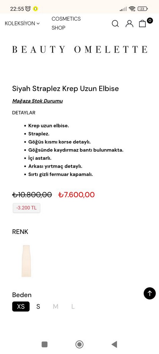 Siyah Straplez Uzun Kadın Elbise - Görsel 4