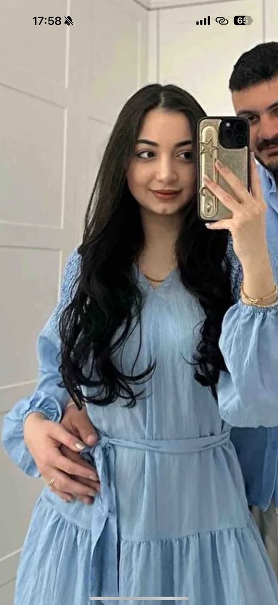 Mavi  Uzun Kollu  Elbise - Görsel 3