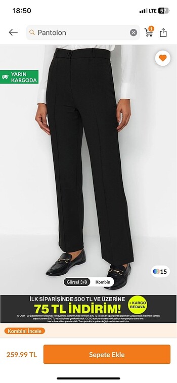 Trendyolmilla siyah pantolon