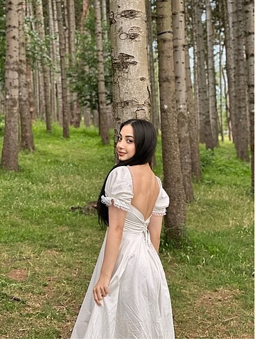 Zara Beyaz elbise
