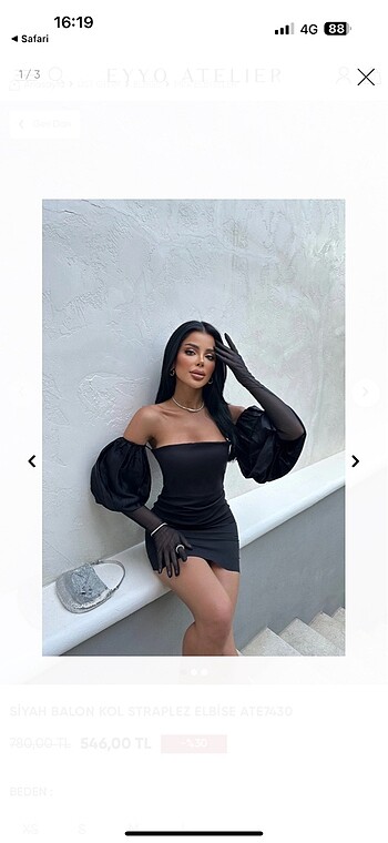 Zara Balon kol elbise