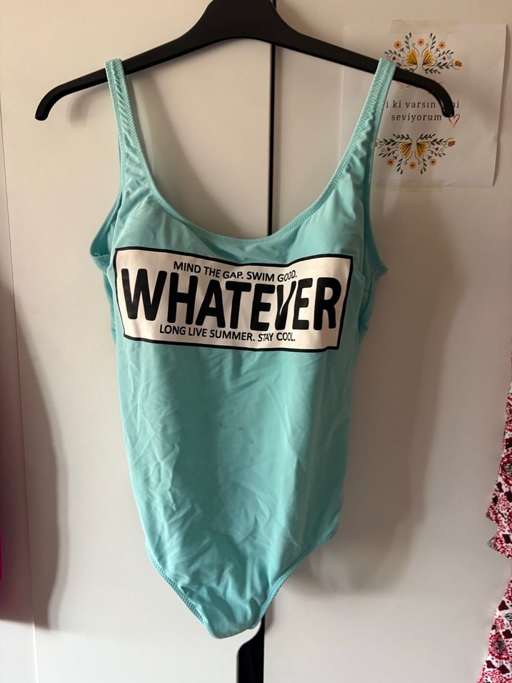 Turkuaz Baskılı Kadın Mayo - Görsel 2