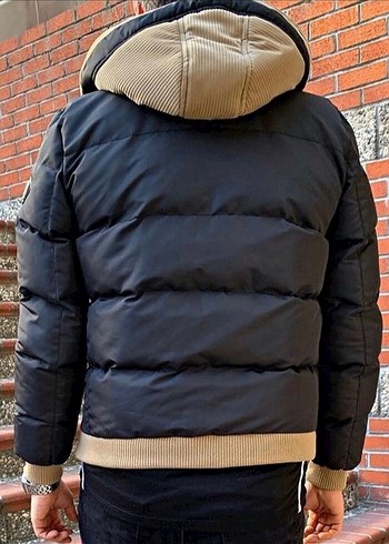 Siyah Şişme Erkek Mont - Görsel 2