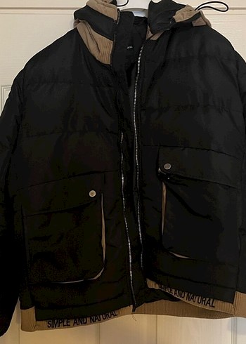 Siyah Şişme Erkek Mont - Görsel 3