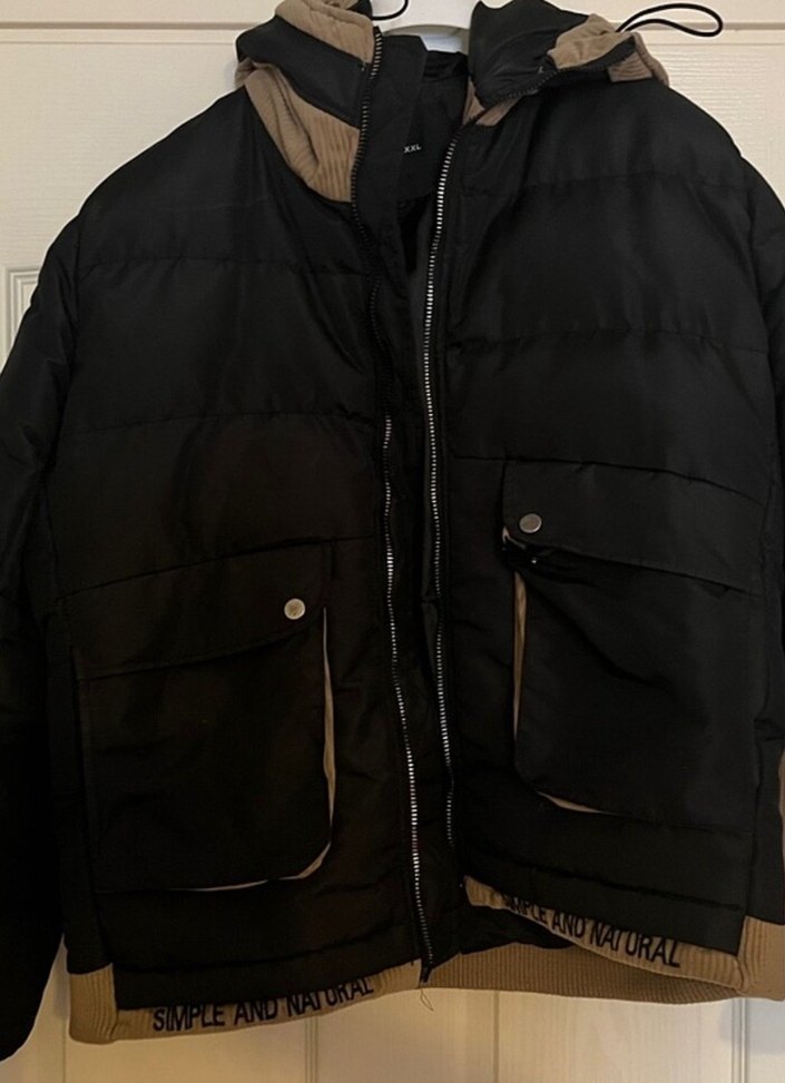 Siyah Şişme Erkek Mont - Görsel 3